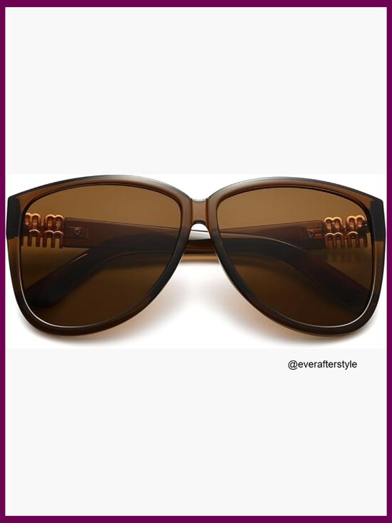Retro Oversized Butterfly Sunglasses with UV400 Protection